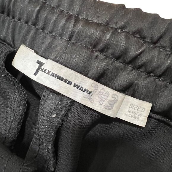 T by Alexander Wang Cropped Satiny Drawstring Pants Black Size 0 NWOT - Picture 9 of 11